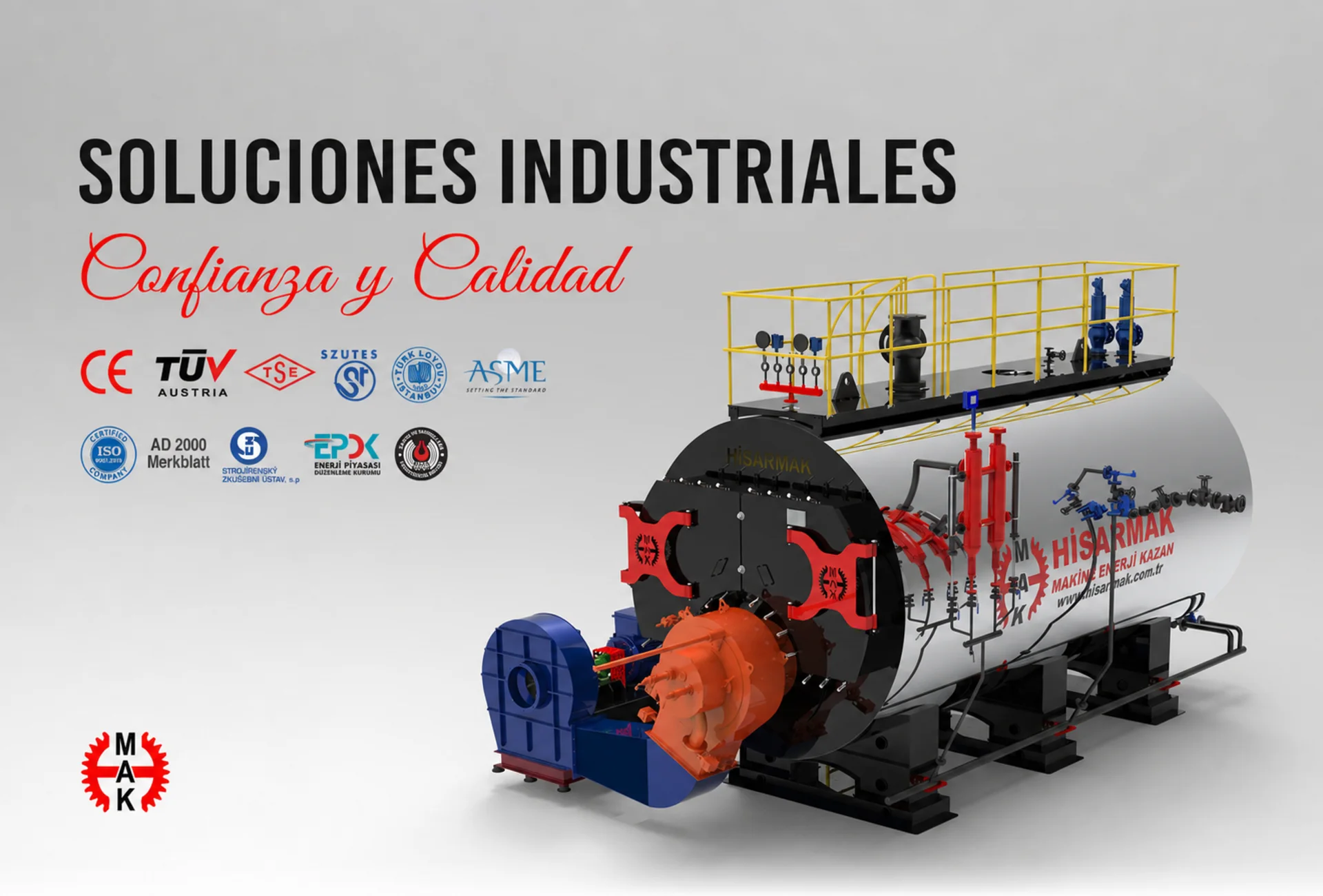 Soluciones de calderas industriales Hisarmak