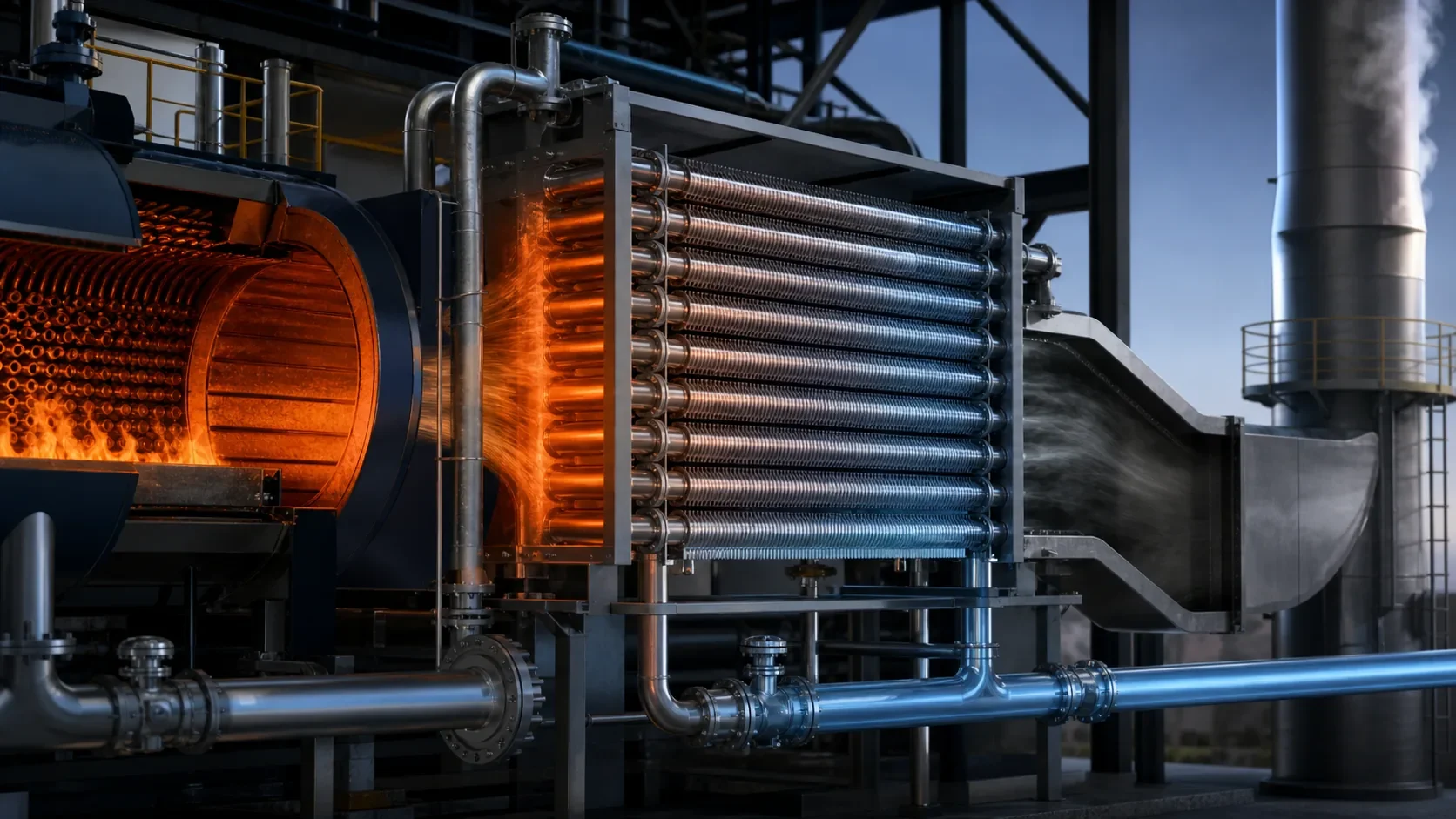 Rauchgaswärmerückgewinnung mit Dampfkessel-Economizer